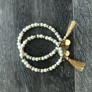 J. Crew Gold & Pearls Bracelets